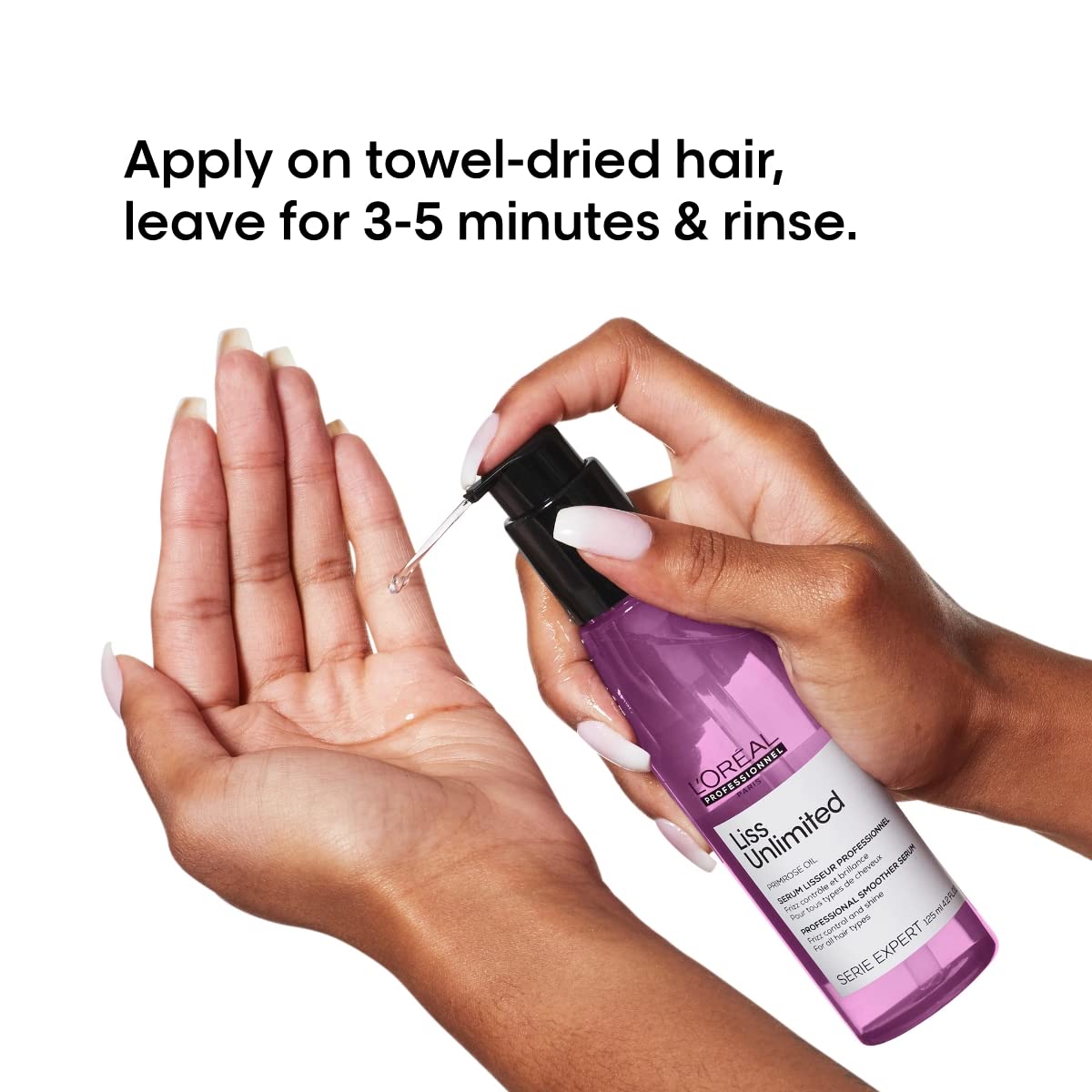 L'Oréal Professionnel Liss Unlimited Blow-Dry Serum - For Frizz-Prone Hair, Provides Long-Lasting Frizz and Humidity Protection, With Prokeratin